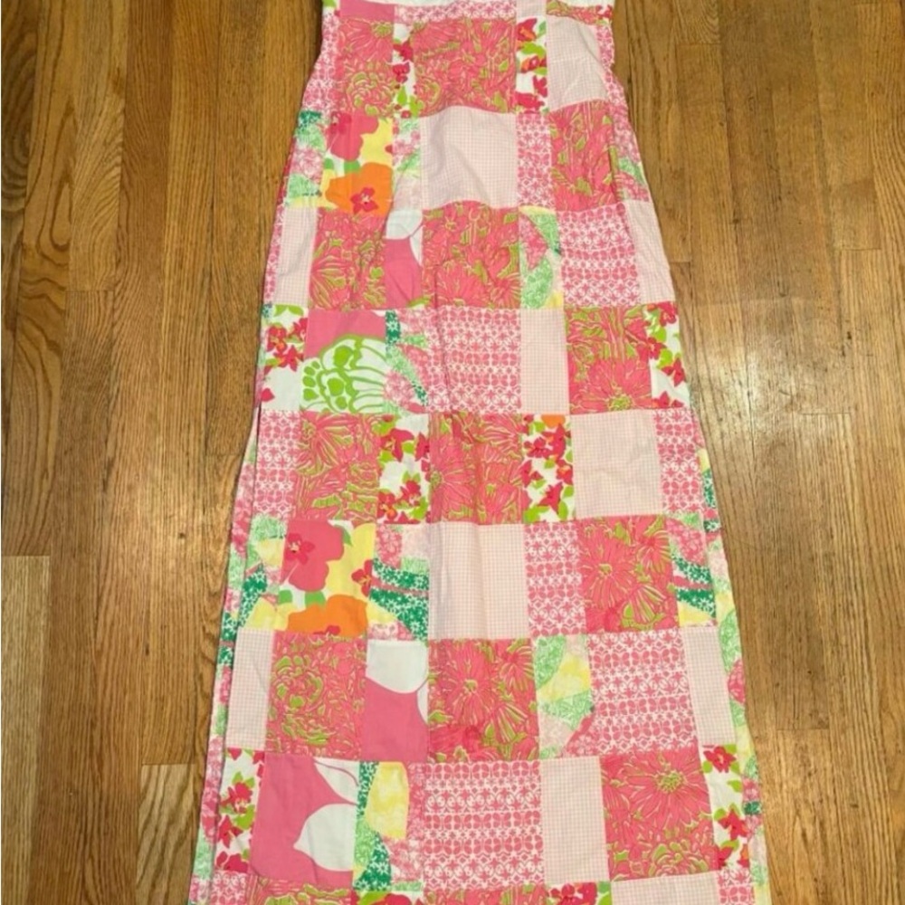 Patchwork Strapless Maxi Dress - image 5